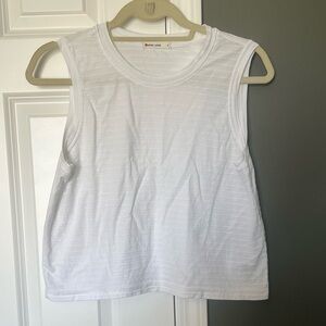 Marine Layer Devin Muscle Tank Women’s Small White Soft Cotton Tee